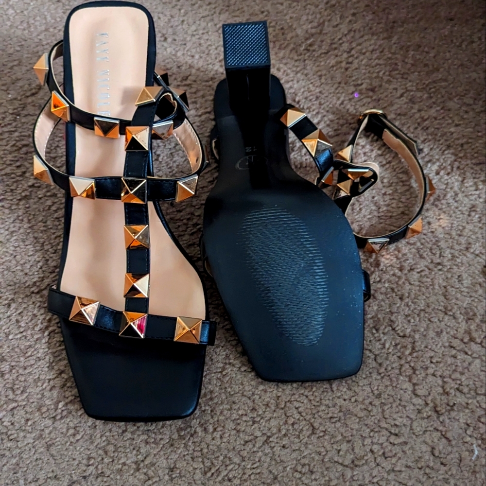 Black and Gold Heels